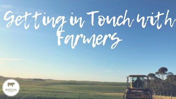 Getting in touch with farmers
